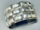 One Of The Most Detailed Vintage Native American Navajo Sterling Silver Repoussed Bracelet-Nativo Arts