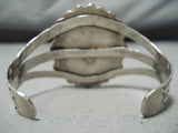 Early Huge Vintage Native American Navajo Blue Gem Turquoise Sterling Silver Bracelet Old-Nativo Arts