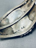 Important Adakai Vintage Native American Navajo Charoite Sterling Silver Bracelet-Nativo Arts