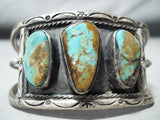 Rare Vintage Native American Navajo Royston Turquoise Sterling Silver Bracelet Old-Nativo Arts