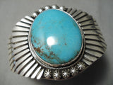 Quality Etb Sr Signed Vintage Native American Navajo Flank Turquoise Sterling Silver Bracelet-Nativo Arts