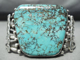 Museum Vintage Native American Navajo Morenci Turquoise Sterling Silver Bracelet Old-Nativo Arts