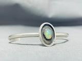 Beautiful Opal Vintage Native American Navajo Sterling Silver Bracelet-Nativo Arts