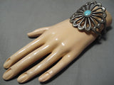 Quality Harry Yazzie Vintage Native American Navajo Turquoise Sterling Silver Bracelet-Nativo Arts