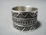 Important Vintage Navajo Sterling Silver Thunderbird Ring Native American-Nativo Arts