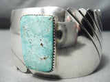 Vivid Rare Carico Lake Turquoise Vintage Native American Navajo Sterling Silver Bracelet-Nativo Arts