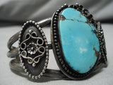 Old Bisbee Turquoise Vintage Native American Navajo Sterling Silver Naive American Bracelet-Nativo Arts