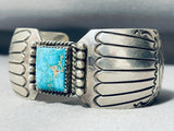 Jimmy Jazzie Vintage Native American Navajo Turquoise Sterling Silver Flank Bracelet-Nativo Arts