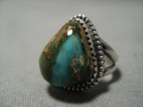 Native American Important Jeanette Dale Royston Turquoise Sterling Silver Ring-Nativo Arts