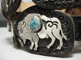 Important Vintage Hopi Native American Turquoise Sterling Silver Concho Belt-Nativo Arts