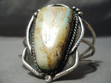 Museum Towering Vintage Native American Navajo Royston Turquoise Sterling Silver Bracelet Old-Nativo Arts