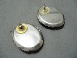 Gorgeous Vintage Native American Navajo Royston Turquoise Sterling Silver Earrings-Nativo Arts