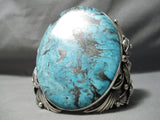 Big Crazy 267 Gram Native American Turquoise Sterling Silver Bracelet Cuff-Nativo Arts