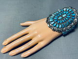 Best Judy Wallace Vintage Native American Navajo Turquoise Sterling Silver Cluster Bracelet-Nativo Arts