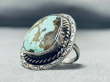 Stunning Vintage Native American Navajo 8 Turquoise Sterling Silver Ring-Nativo Arts