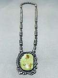 Fantastic Vintage Native American Navajo Turquoise Sterling Silver Necklace-Nativo Arts