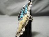 Important Inlay Master Zuni Turquoise Sterling Silver Native American Ring-Nativo Arts