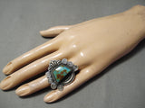 Incredible Vintage Native American Navajo Royston Turquoise Sterling Silver Master Ring-Nativo Arts