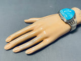 Jerr Nelson Native American Navajo Turquoise Sterling Silver Bracelet Signed Jerry Nelson-Nativo Arts