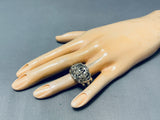 Pack Of Wolves Native American Navajo Sterling Silver Thicker Ring-Nativo Arts