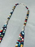 Remarkable Native American Navajo Turquoise Sterling Silver Necklace-Nativo Arts
