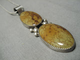 Magnificent Vintage Native American Navajo Royston Turquoise Sterling Silver Necklace Old-Nativo Arts