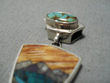 Detailed!! Vintage Navajo Sterling Silver Native American Pendant-Nativo Arts