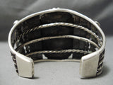 One Of The Best Vintage Native American Navajo Rick Martinez Turquoise Sterling Silver Bracelet-Nativo Arts