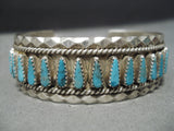 Wonderful Vintage Native American Navajo Turquoise Sterling Silver Bracelet-Nativo Arts