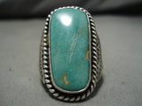 Quality Vintage Native American Navajo Gene Hale Royston Turquoise Sterling Silver Ring-Nativo Arts