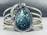 One Of The Best Vintage Native American Navajo Spiderweb Turquoise Sterling Silver Bracelet-Nativo Arts