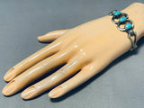 Superior Vintage Native American Navajo Kingman Turquoise Sterling Silver Bracelet-Nativo Arts