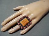 Amazing Navajo Spiny Oyster Sterling Silver Ring Native American-Nativo Arts