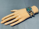 Rare Turquoise Vintage Native American Navajo Royston Sterling Silver Bracelet Old-Nativo Arts