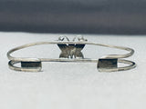 Marvelous Vintage Native American Zuni Turquoise Sterling Silver Butterfly Bracelet-Nativo Arts
