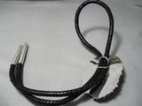 Native American So Huge!! Heavy Men's Navajo #8 Turquoise Sterling Silver Lizard Bolo Tie-Nativo Arts