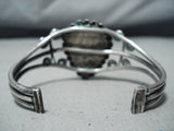 One Of The Best Vintage Native American Navajo Bisbee Turquoise Sterling Silver Bracelet-Nativo Arts