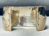 Bigbear Footprints Vintage Native American Navajo Turquoise Sterling Silver Bracelet-Nativo Arts