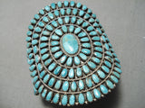 Best Vintage Native American Navajo Larry Moses Begay Turquoise Sterling Silver Bracelet-Nativo Arts