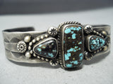 High Grade Bisbee Vintage Native American Navajo Sterling Silver Bracelet Old-Nativo Arts