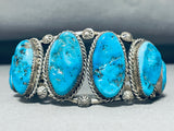 Thicker Authentic Vintage Native American Navajo Turquoise Sterling Silver Bracelet-Nativo Arts
