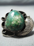 Amazing Vintage Native American Navajo Cerrillos Turquoise Sterling Silver Ring Old-Nativo Arts
