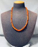 Native American Gorgeous Big Coral Santo Domingo Coral Sterling Silver Necklace-Nativo Arts