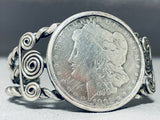 One Of The Best Coiled Coin Vintage Native American Navajo Sterling Silver Bracelet-Nativo Arts