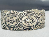 Outstanding Vintage Native American Navajo Sterling Silver Large Bracelet-Nativo Arts