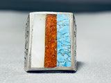 Astounding Vintage Native American Navajo Turquoise Sterling Silver Ring-Nativo Arts