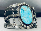 Coolest Twisted Cuff Vintage Native American Navajo Turquoise Sterling Silver Bracelet-Nativo Arts