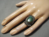 Important Vintage Native American Navajo Damale Turquoise Sterling Silver Ring-Nativo Arts