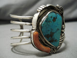 Impressive Vintage Native American Navajo Silver Garden Sterling Bracelet Cuff-Nativo Arts