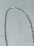 One Of The Most Unique Vintage Native American Zuni Turquoise Inlay Sterling Silver Necklace-Nativo Arts